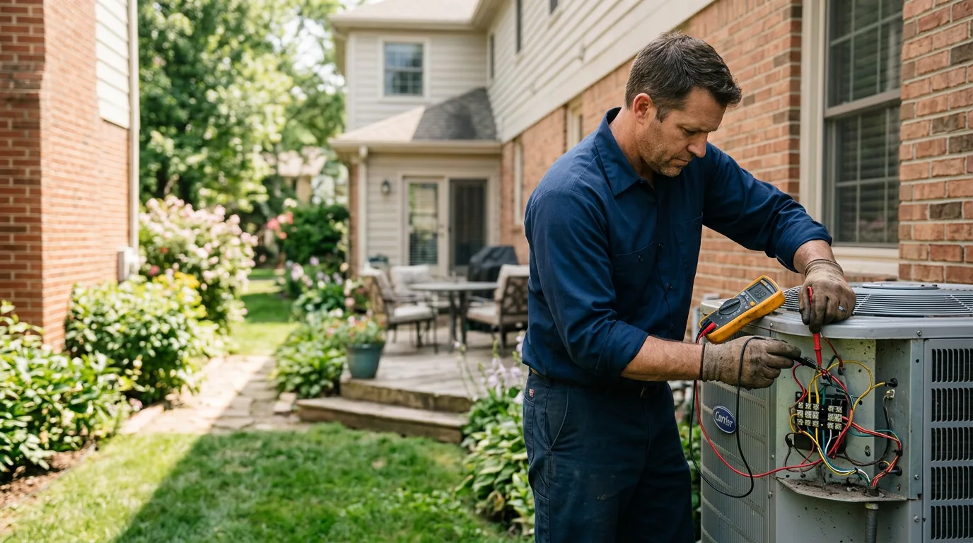 HVAC technician working near Montvale, NJ